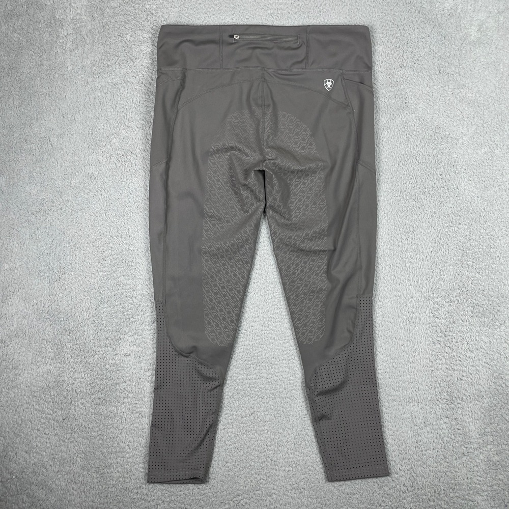 Ariat EOS Full Seat Leggings Womens XL Gray Equestrian Riding Silicone Grip - Picture 2 of 15